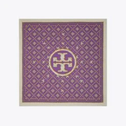 Tory Burch Pearls And Ducks T Monogram Silk Square