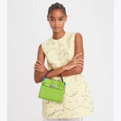 Tory Burch Petite Lee Radziwill Pebbled Double Bag