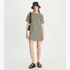 Tory Burch Pocket Stripe T-Shirt Dress