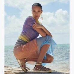 Tory Burch Polyester Ombré Mockneck