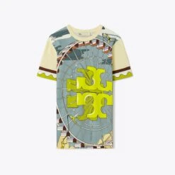 Tory Burch Printed Cotton Jersey T-Shirt -Chic Style Shop Printed20Cotton20Jersey20T Shirt.TB 150635 303 SLFRO.pdp 1200x1200 1