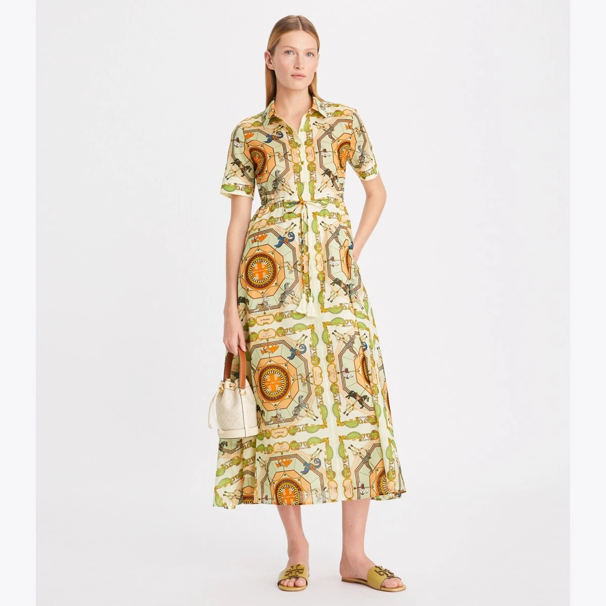Tory Burch Printed Cotton Shirtdress 6 Tory Burch Printed Cotton Shirtdress - Image 4