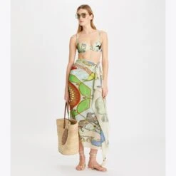 Tory Burch Printed Cotton Silk Pareo 9 Tory Burch Printed Cotton Silk Pareo -Chic Style Shop Printed20Cotton20Silk20Pareo.TB 151466 300 20230209 OMFRO.pdp 1200x1200 1