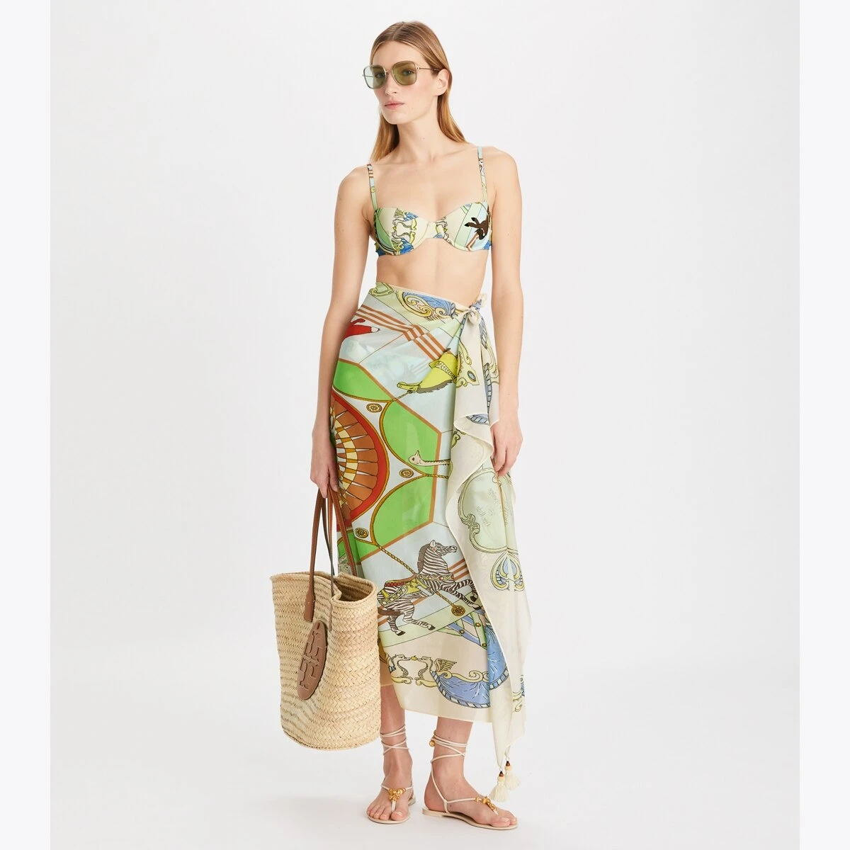 Tory Burch Printed Cotton Silk Pareo 6 Tory Burch Printed Cotton Silk Pareo - Image 4