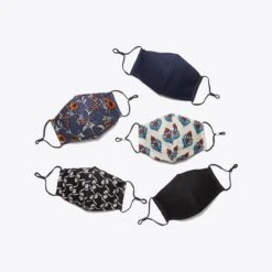 Tory Burch Printed Face Mask, Set Of 5 -Chic Style Shop Printed20Face20Mask20Set20of205.TB 81264 999 SLFRO.pdp 1200x1200 1