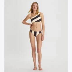 Tory Burch Printed One-Shoulder Bikini Top