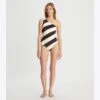 Tory Burch Printed One Shoulder One-Piece Swimsuit
