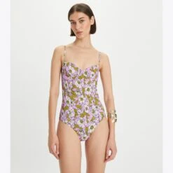 Tory Burch Printed Underwire One-Piece