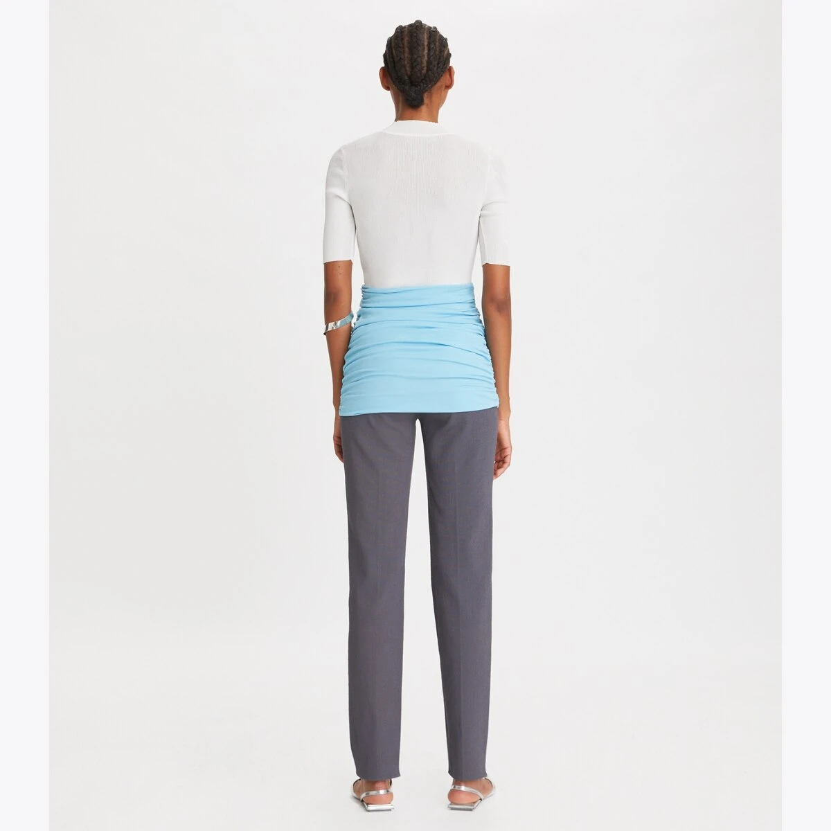 Tory Burch Ribbed Short-Sleeve Mockneck 14 Tory Burch Ribbed Short-Sleeve Mockneck - Image 12