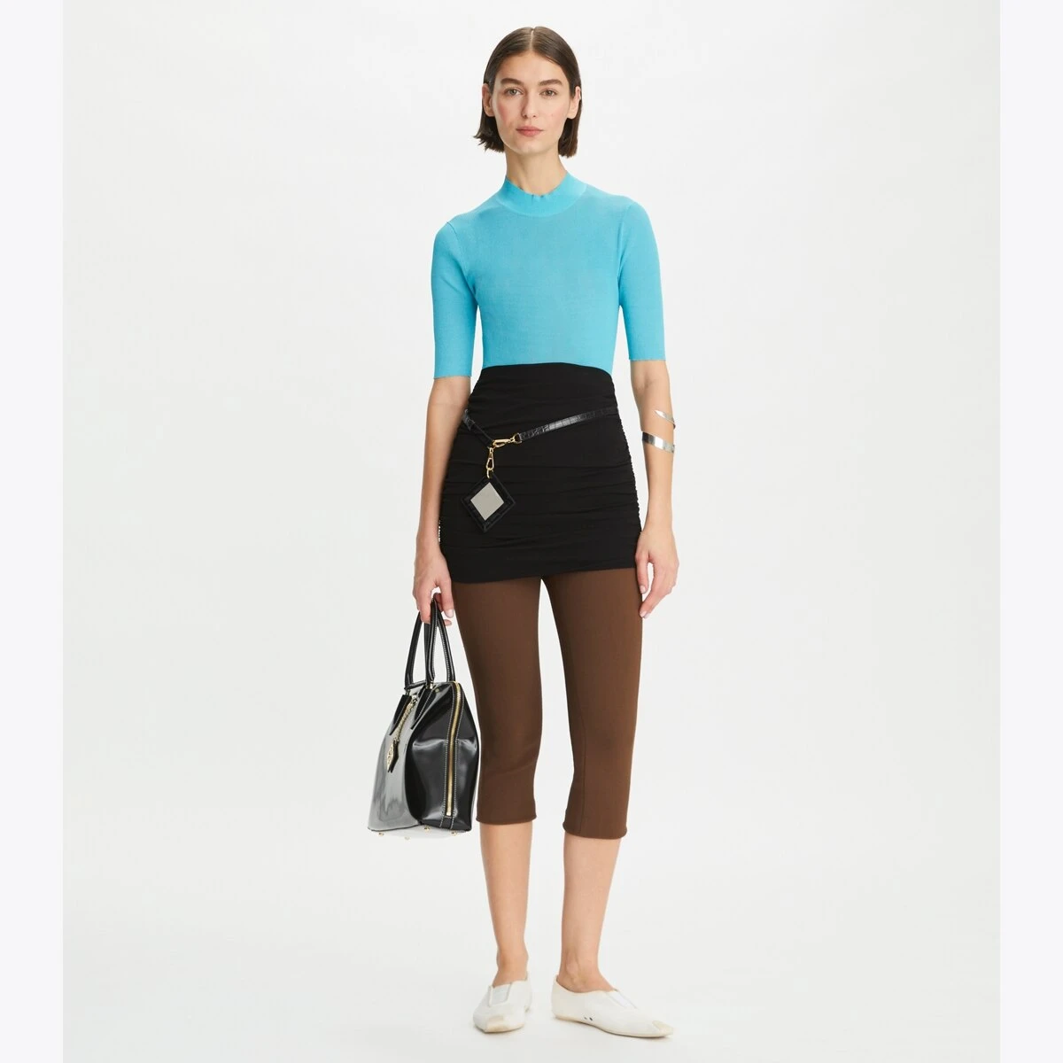 Tory Burch Ribbed Short-Sleeve Mockneck 19 Tory Burch Ribbed Short-Sleeve Mockneck - Image 17