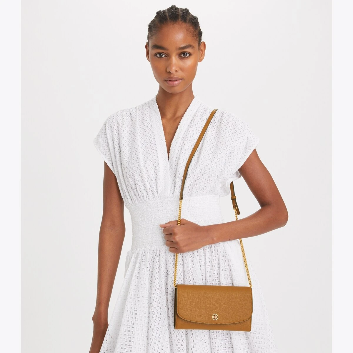 Tory Burch Robinson Pebbled Chain Wallet 16 Tory Burch Robinson Pebbled Chain Wallet - Image 14