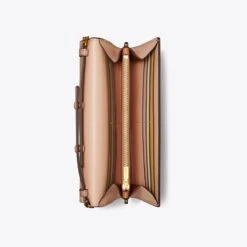 Tory Burch Robinson Pebbled Chain Wallet