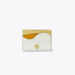 Tory Burch Robinson Spazzolato Color-Block Card Case