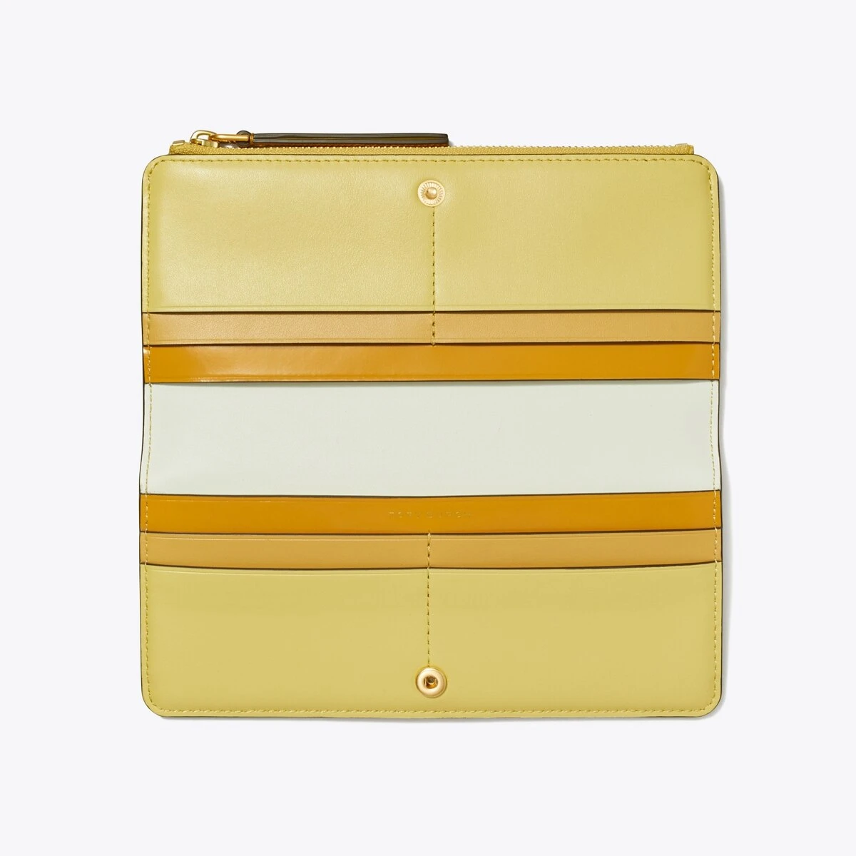 Tory Burch Robinson Spazzolato Color-Block Zip Slim Wallet 4 Tory Burch Robinson Spazzolato Color-Block Zip Slim Wallet - Image 2