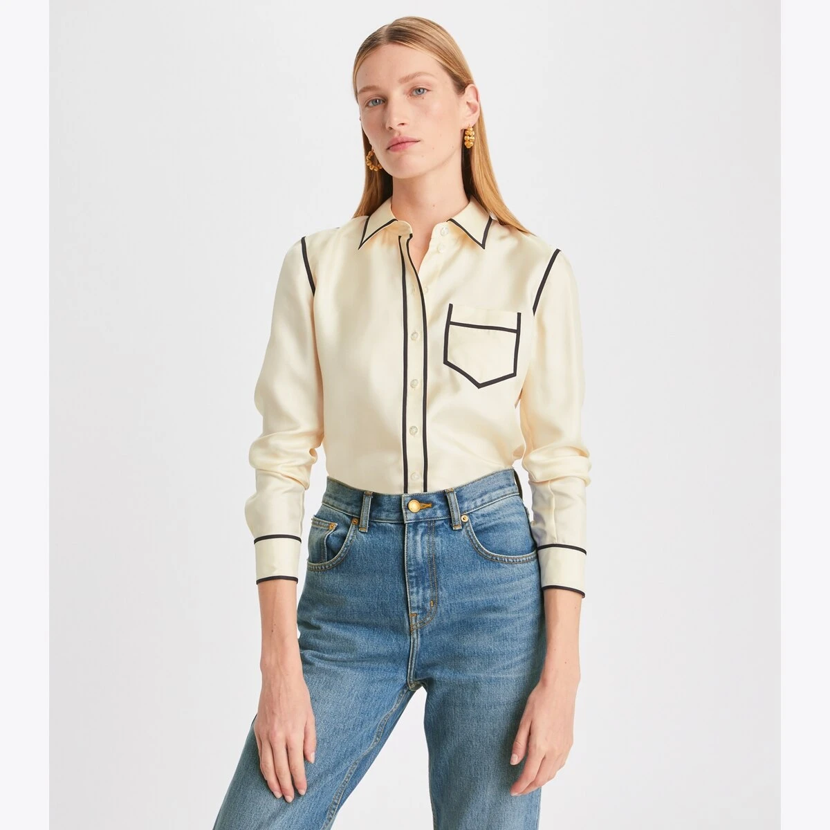 Tory Burch Silk Twill Brigitte Shirt 4 Tory Burch Silk Twill Brigitte Shirt - Image 2