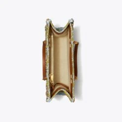 Tory Burch Small Ella Raffia Mélange Chain Tote