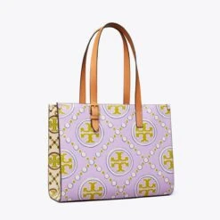 Tory Burch Small T Monogram Contrast Embossed Tote