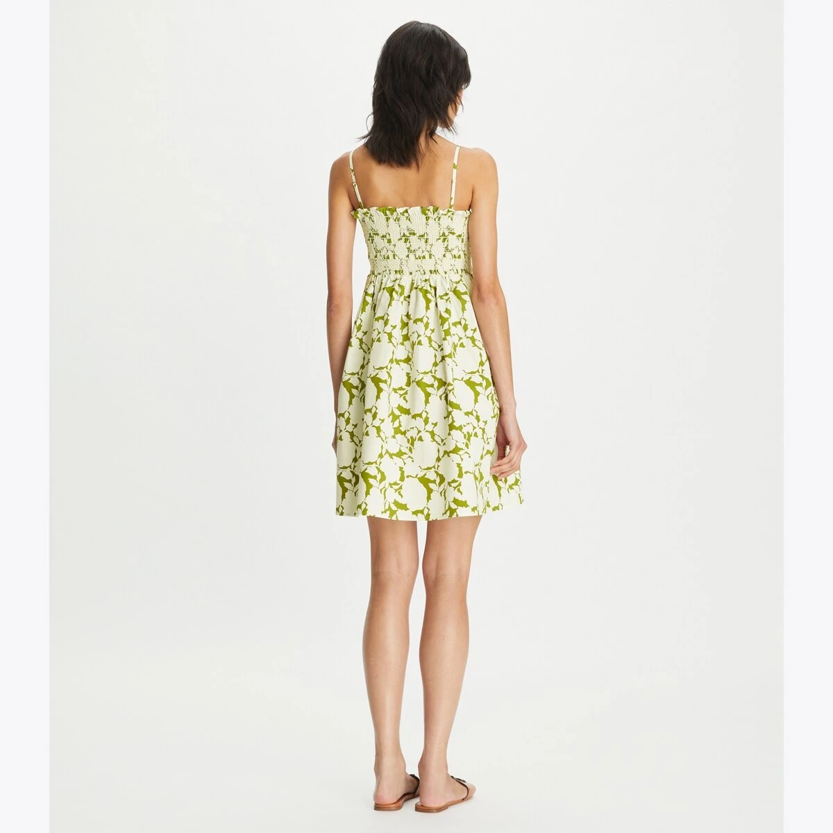 Tory Burch Smocked Printed Cotton Mini Dress 6 Tory Burch Smocked Printed Cotton Mini Dress - Image 4