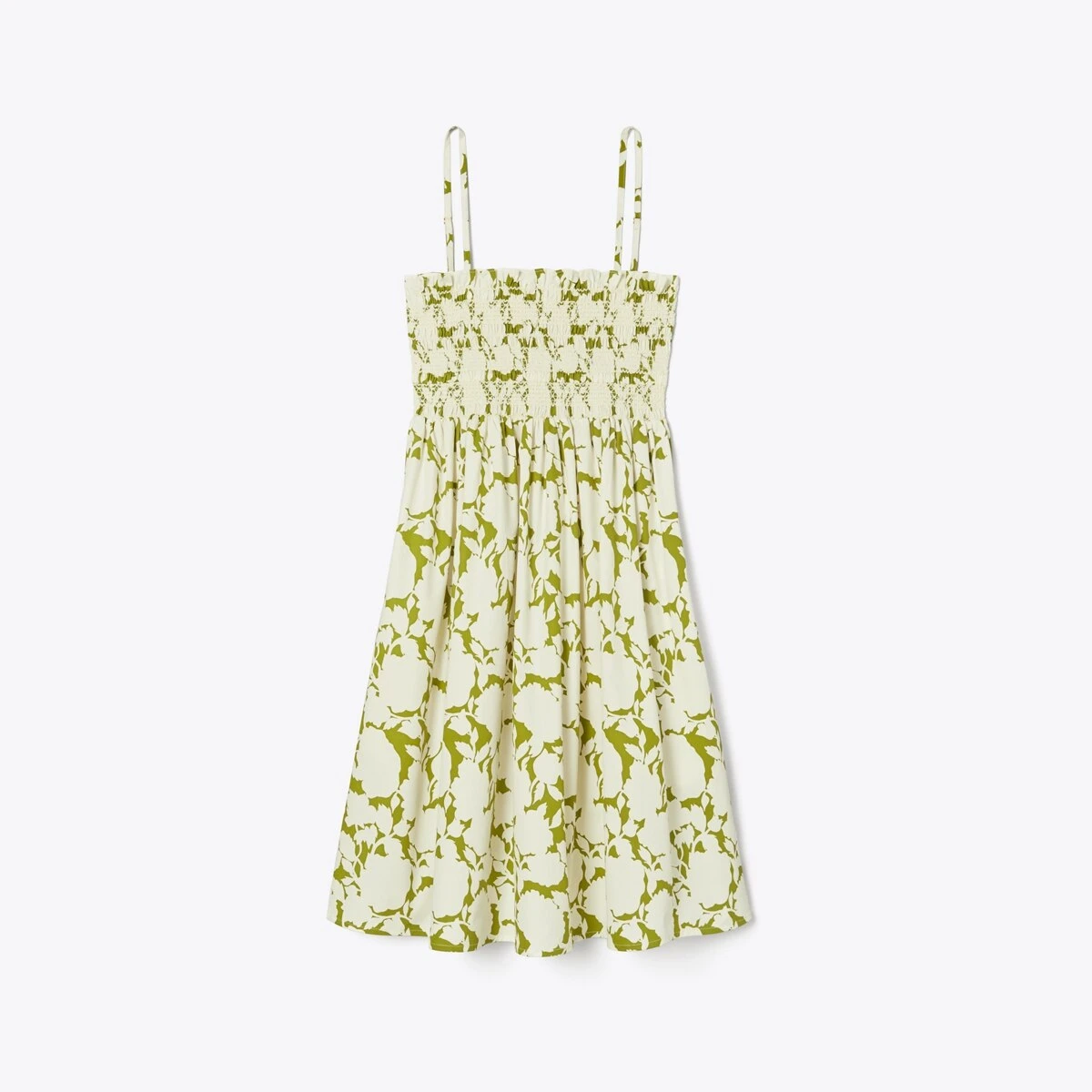 Tory Burch Smocked Printed Cotton Mini Dress 4 Tory Burch Smocked Printed Cotton Mini Dress - Image 2