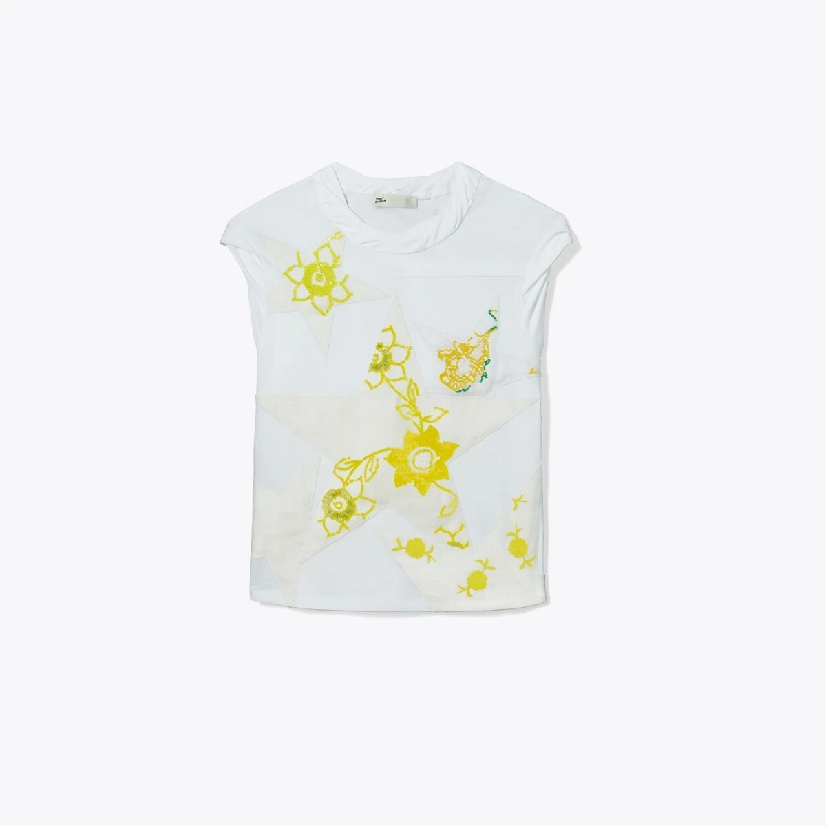 Tory Burch Star Patchwork Twisted Knit Jersey Top 6 Tory Burch Star Patchwork Twisted Knit Jersey Top - Image 4