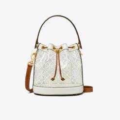 Tory Burch T Monogram Clear Bucket Bag