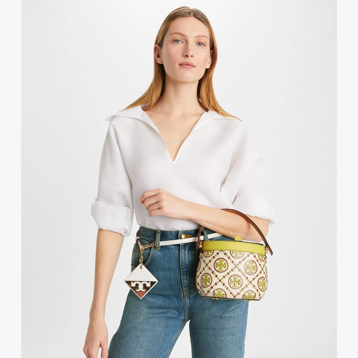 Tory Burch T Monogram Contrast Embossed Canteen 7 Tory Burch T Monogram Contrast Embossed Canteen - Image 5