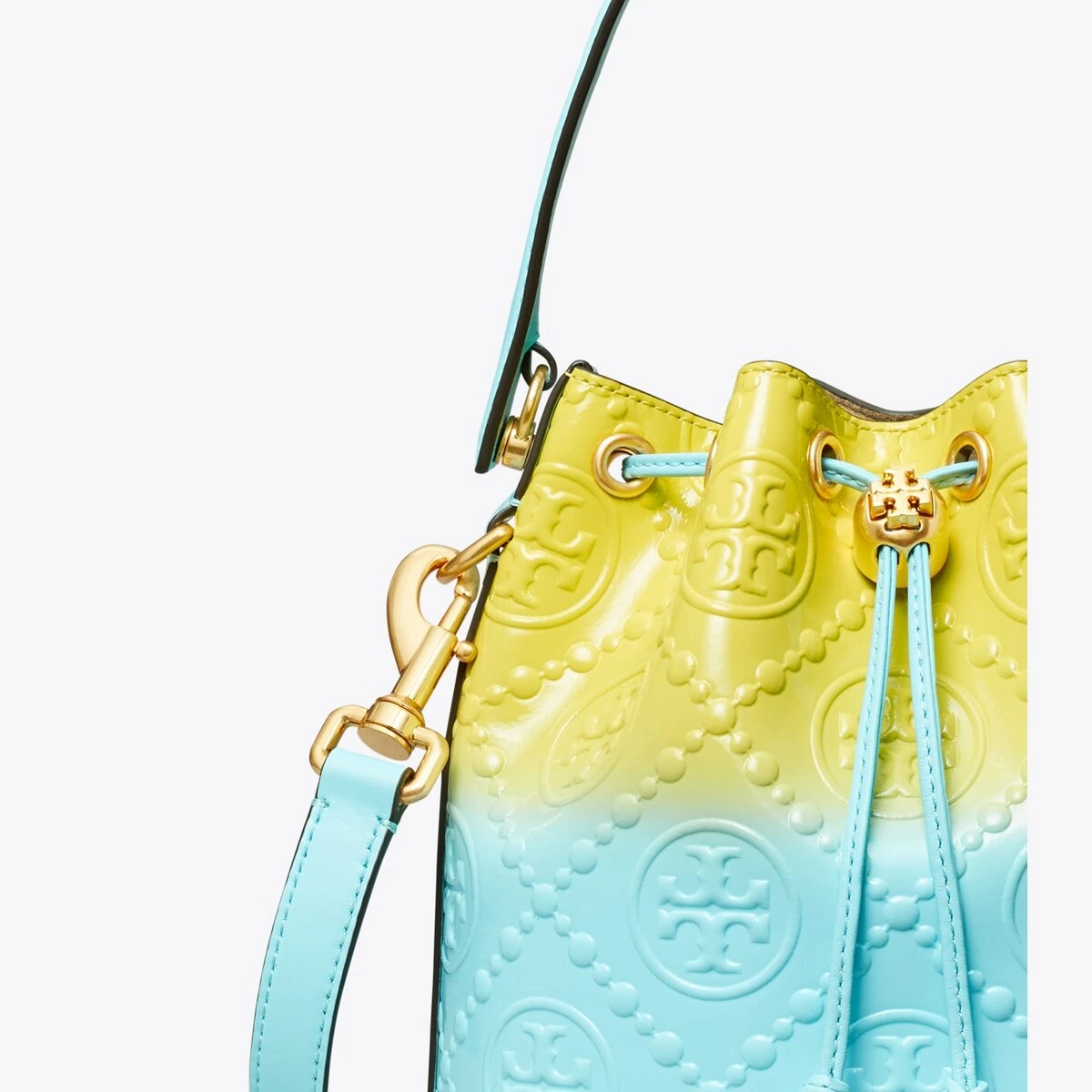 Tory Burch T Monogram Dip-Dye Bucket Bag 3 Tory Burch T Monogram Dip-Dye Bucket Bag