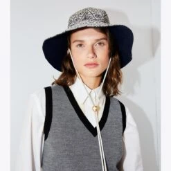 Tory Burch T Monogram Jacquard Reversible Bucket Hat -Chic Style Shop T20Monogram20Jacquard20Reversible20Bucket20Hat.TB Editorial Shoot 20210114 EOML 377.pdp 1200x1200 1