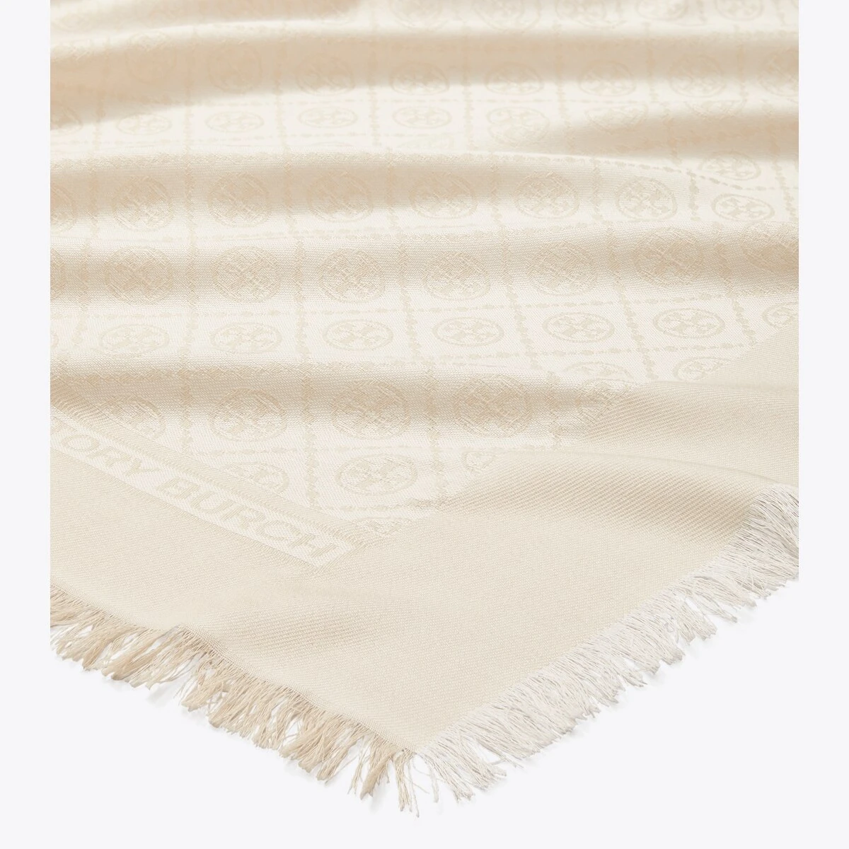 Tory Burch T Monogram Jacquard Traveler Scarf 9 Tory Burch T Monogram Jacquard Traveler Scarf - Image 7