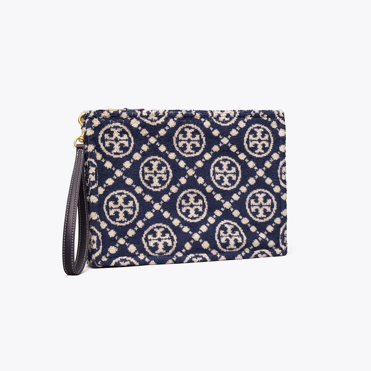 Tory Burch T Monogram Terry Pouch 3 Tory Burch T Monogram Terry Pouch