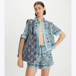 Tory Burch T Monogram Terry Tote