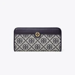 Tory Burch T Monogram Zip Slim Wallet