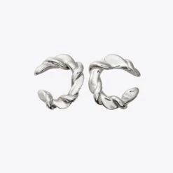 Tory Burch Twisted T Loop Earring