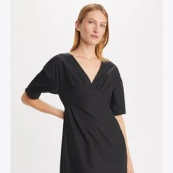 Tory Burch V-Neck Poplin Dress