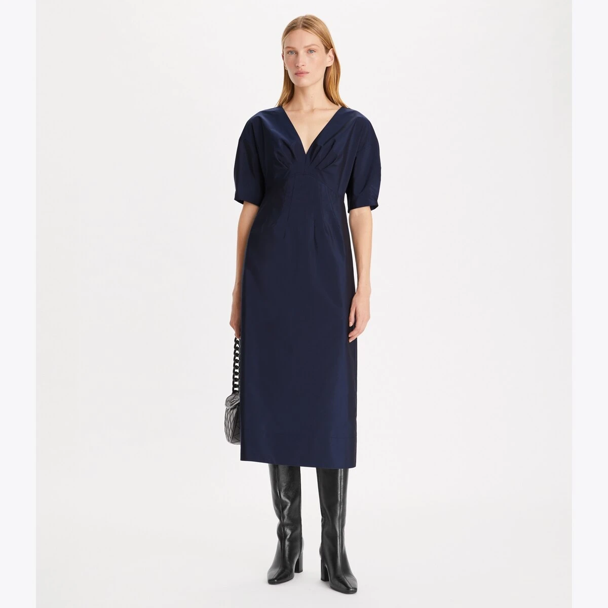 Tory Burch V-Neck Tech Poplin Dress 4 Tory Burch V-Neck Tech Poplin Dress - Image 2