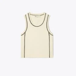Tory Burch Viscose Cropped Knit Tank